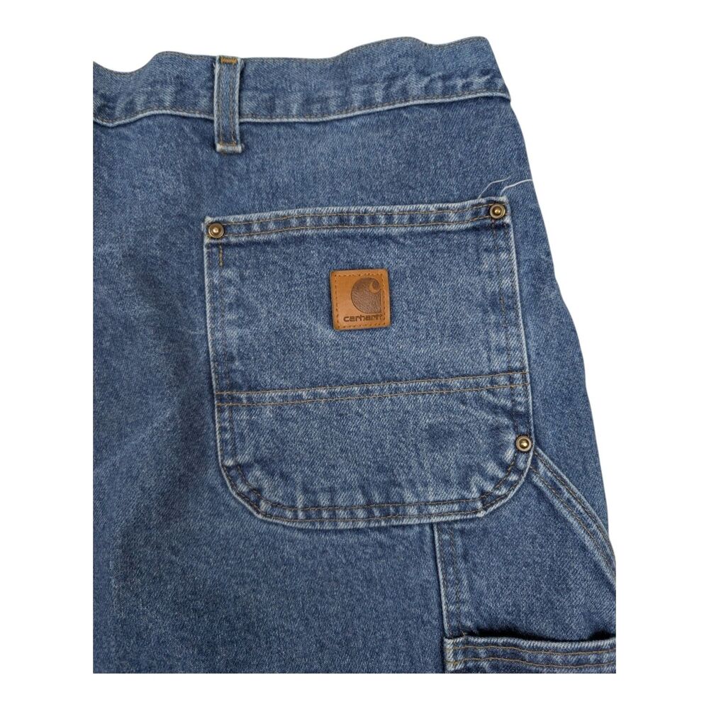 Carhartt B73 DST Double Knee Blue Jeans 50x32 Loose Fit Dungaree‎ - Picture 9 of 13